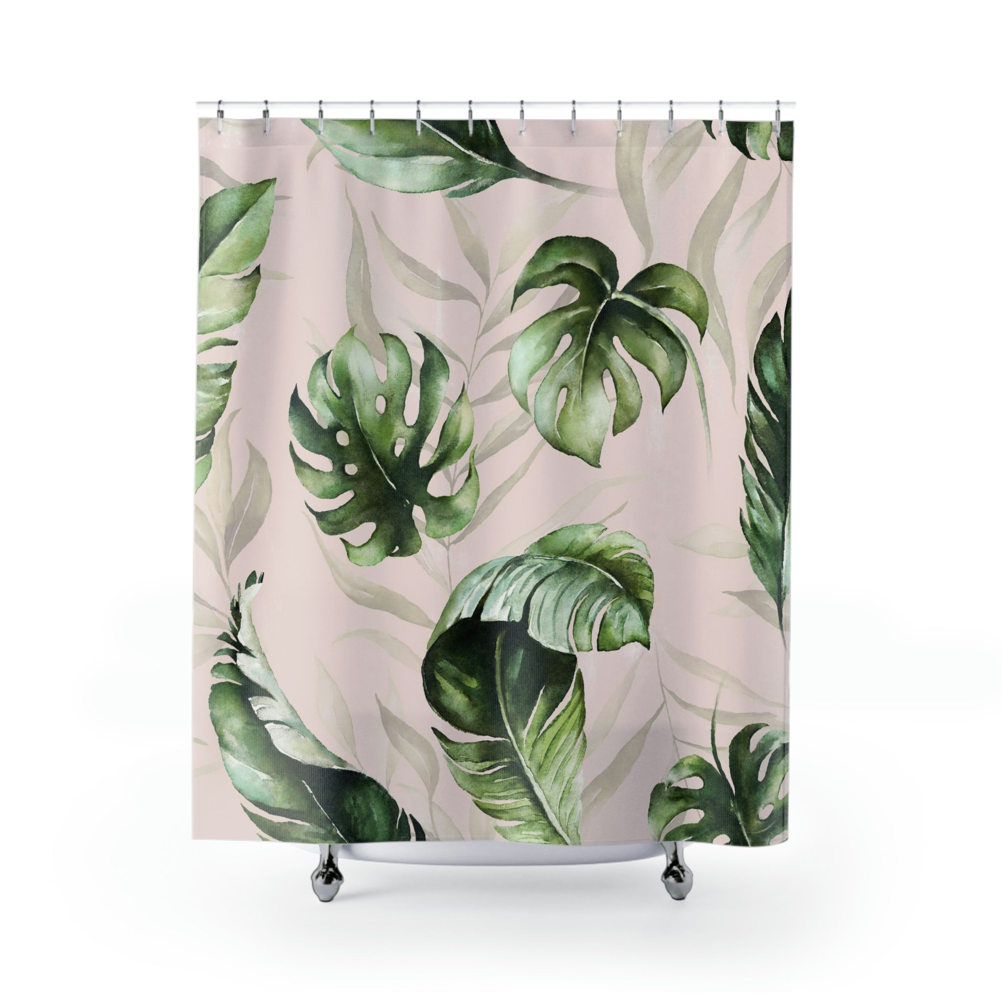 modern boho fabric shower curtain