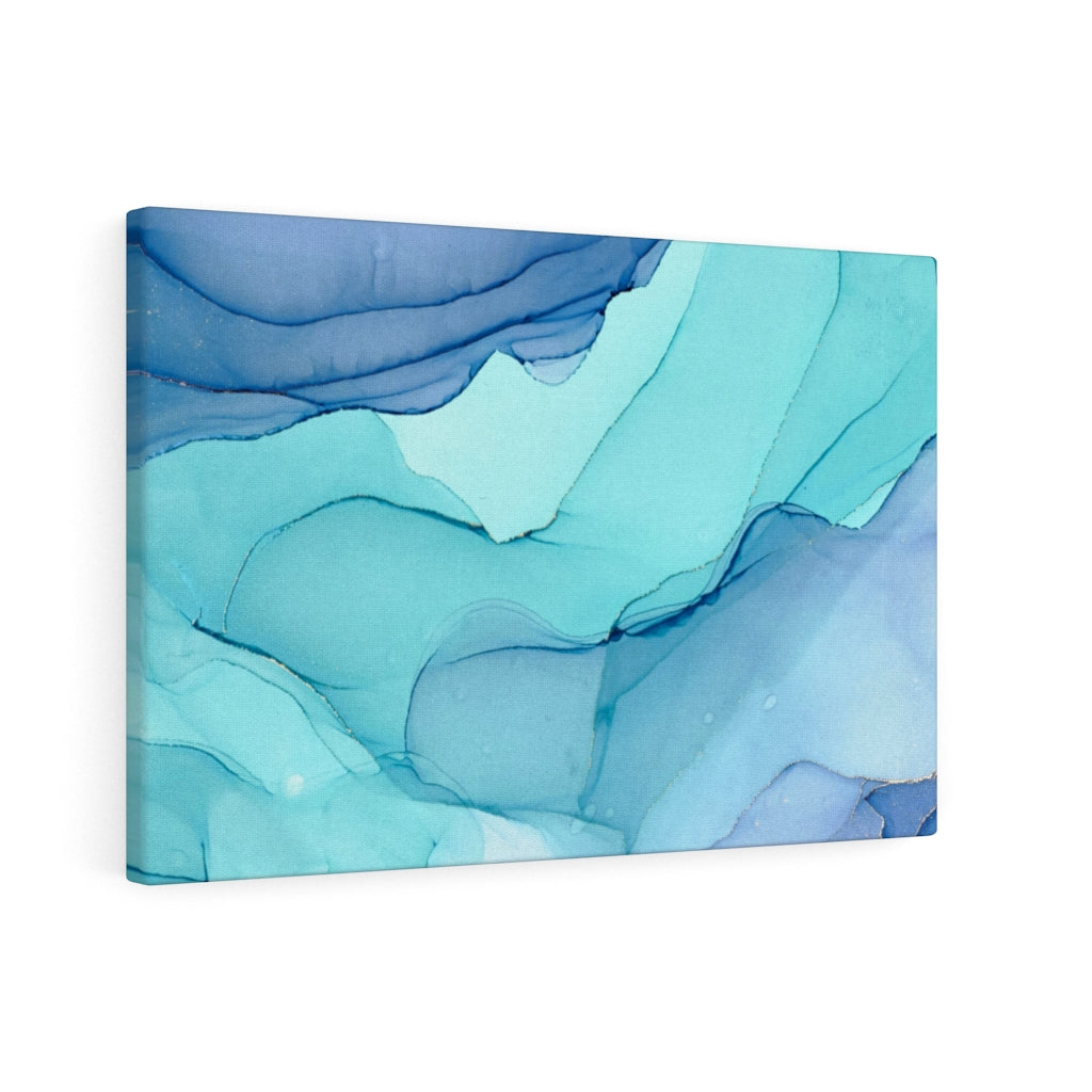 Abstract Canvas Art | Teal Blue