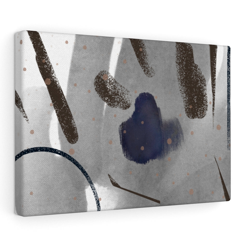 Abstract Canvas Art | White Grey