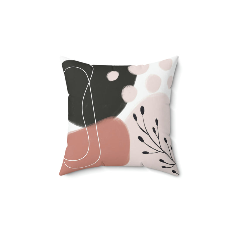 Abstract Pillow Cover | Black Pink Cream