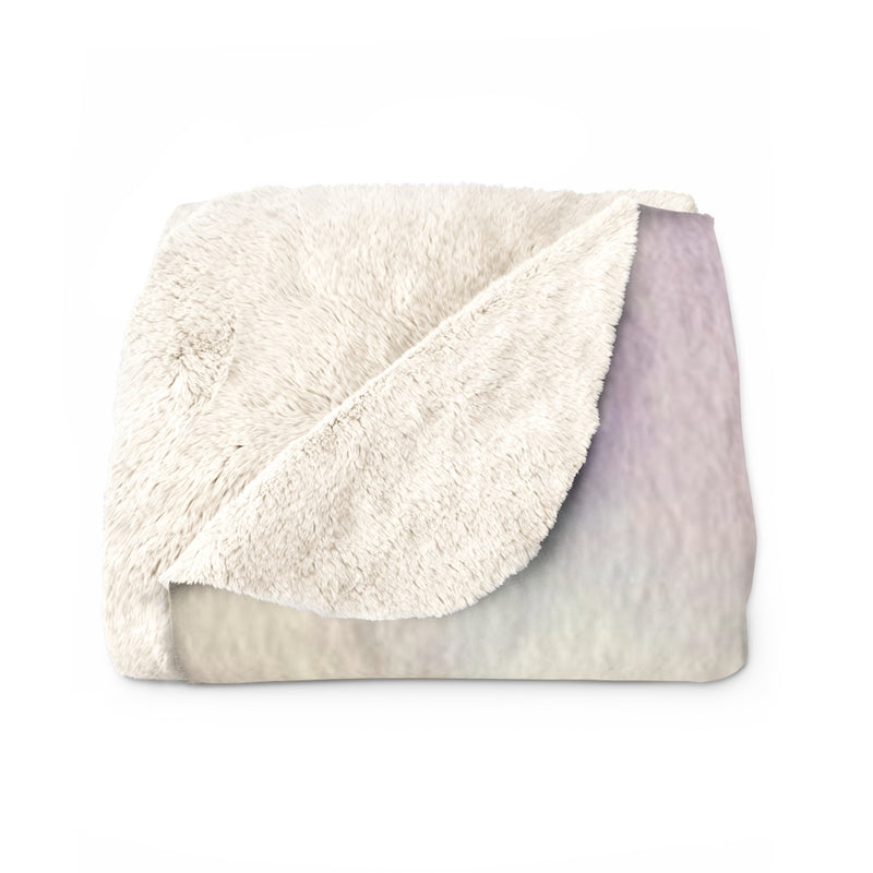Abstract Comfy Blanket | Lavander Purple Beige