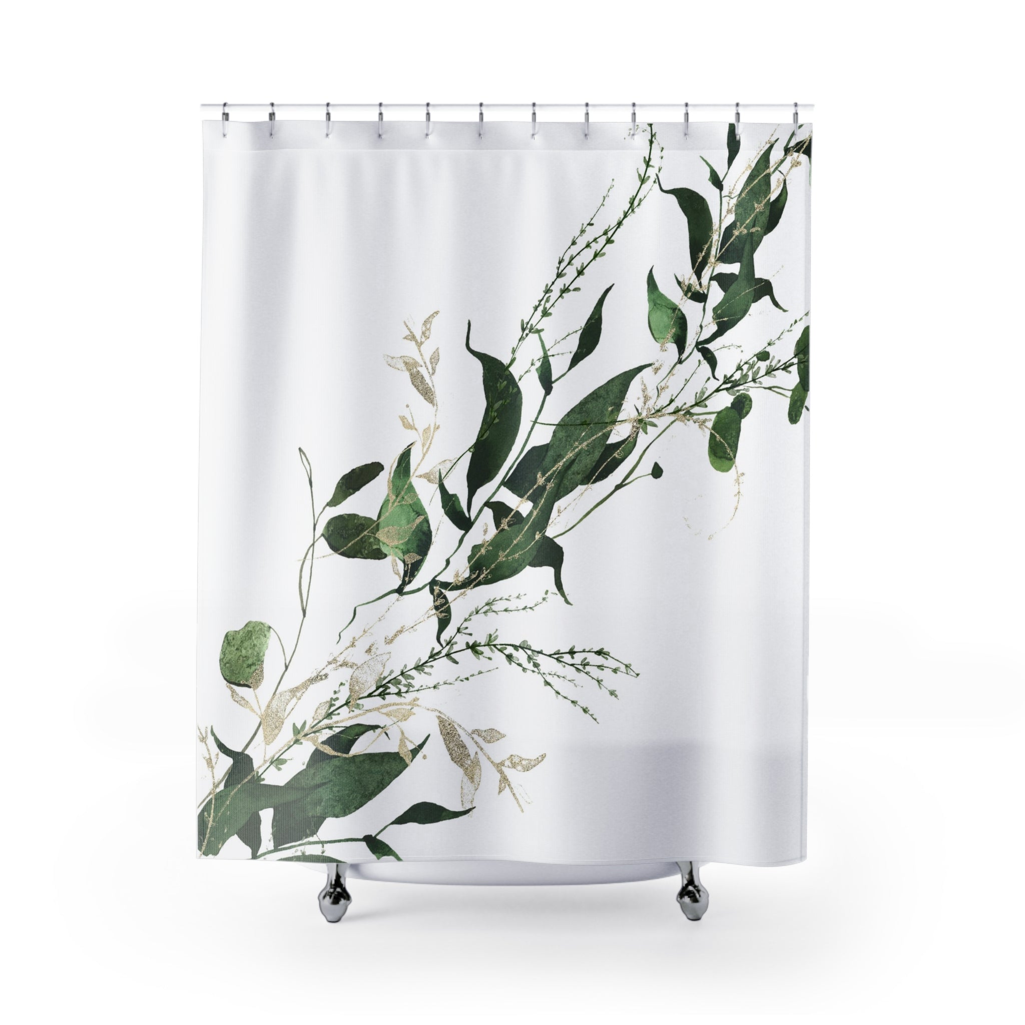 modern boho fabric shower curtain