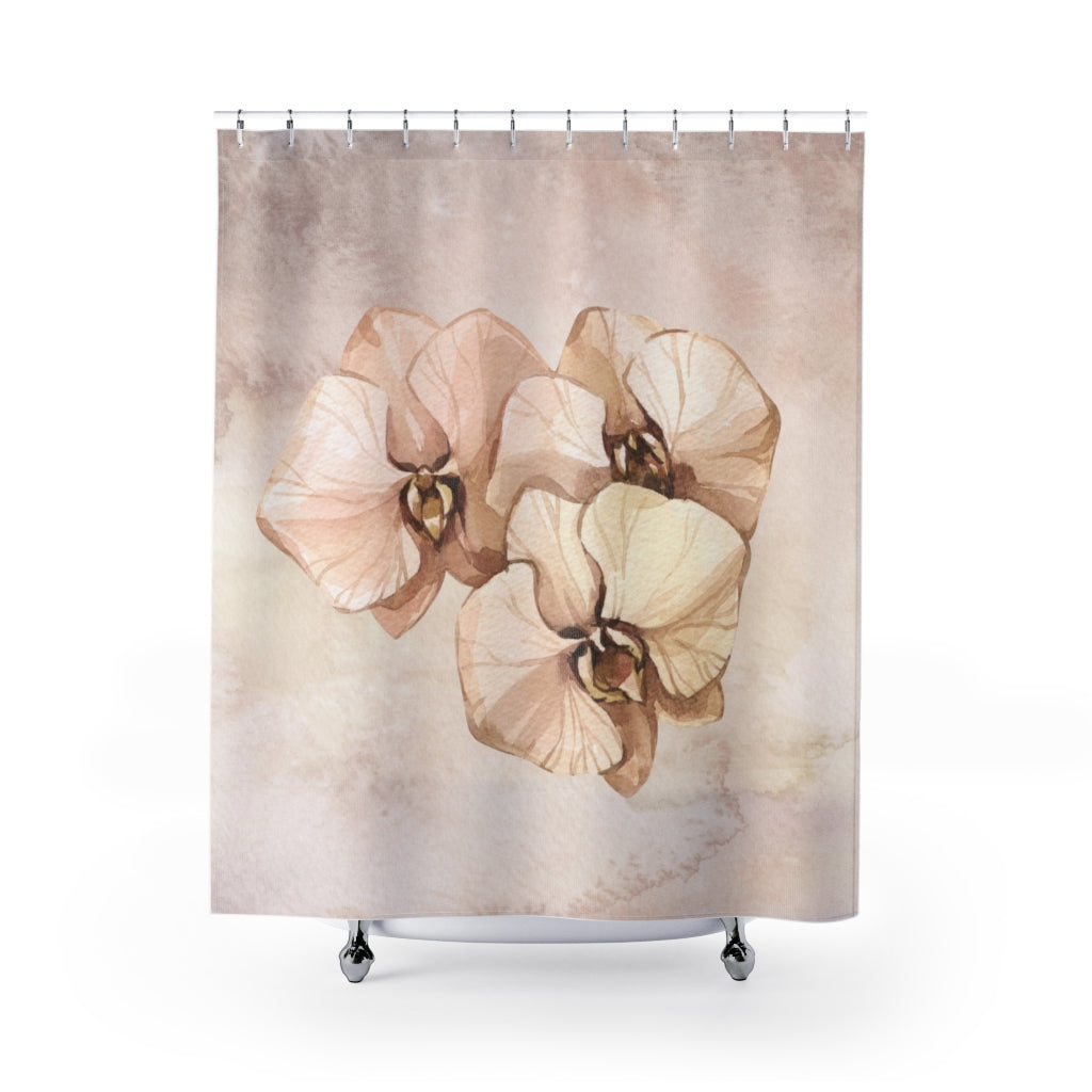 modern boho fabric shower curtain