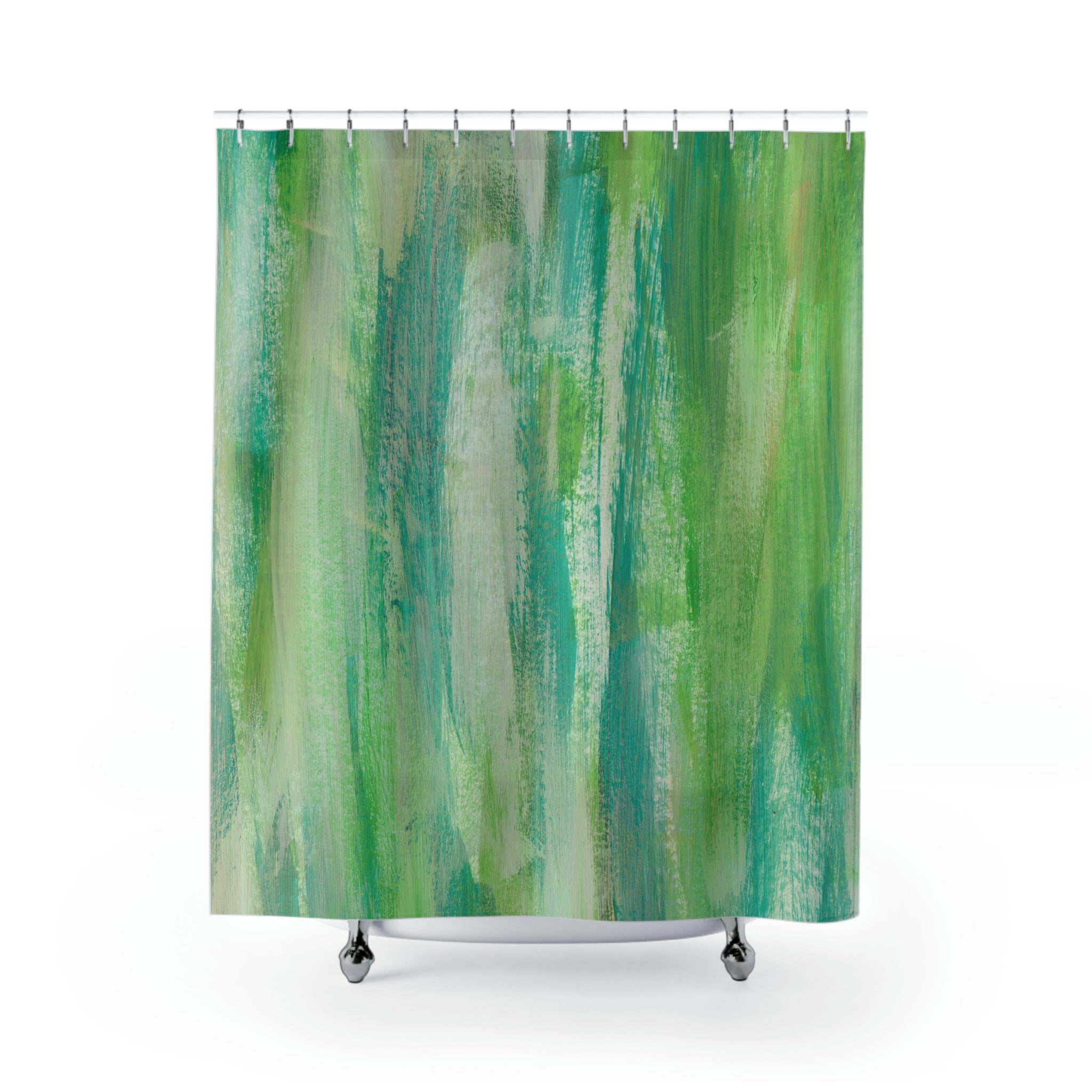 modern boho fabric shower curtain