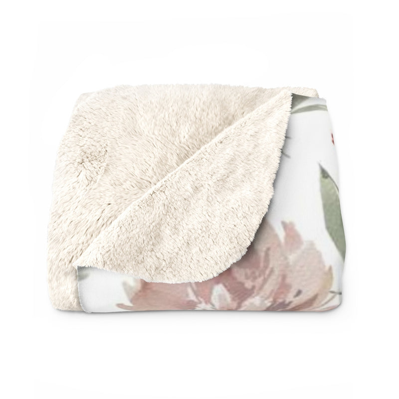 Floral Comfy Blanket | Coffee Blush Peonies