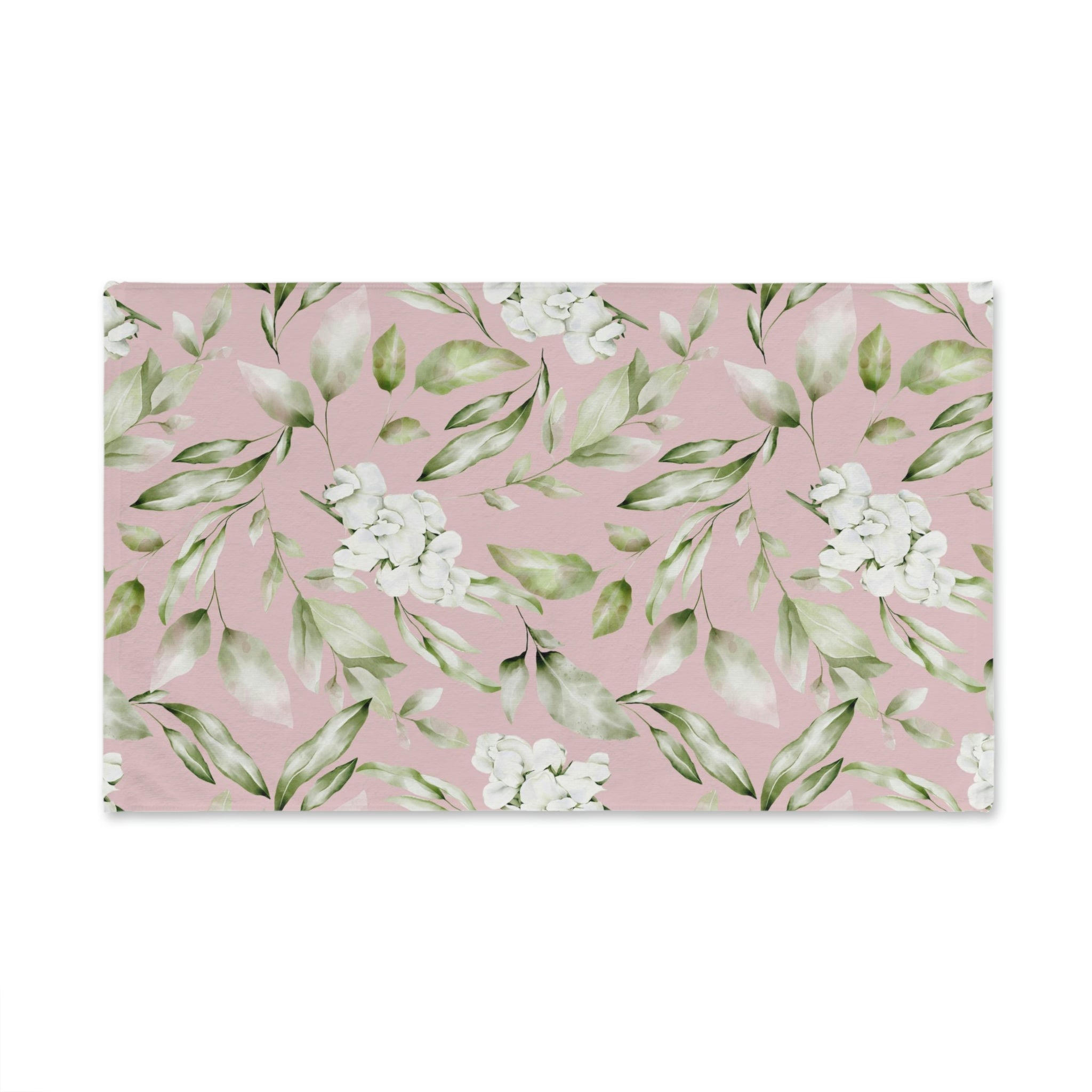 Kitchen, Bath Hand Towel | Blush Pink Sage Green, Orchids floral