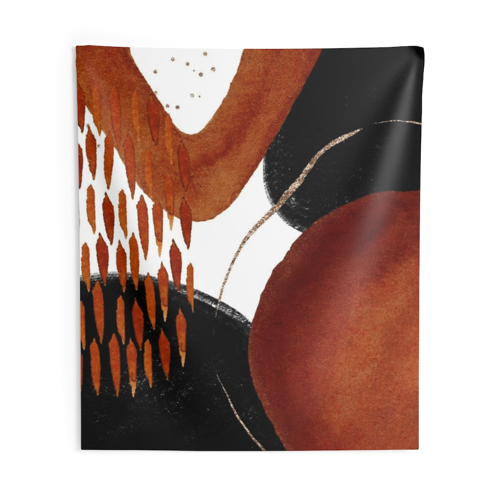 Abstract Tapestry | Rust Black White