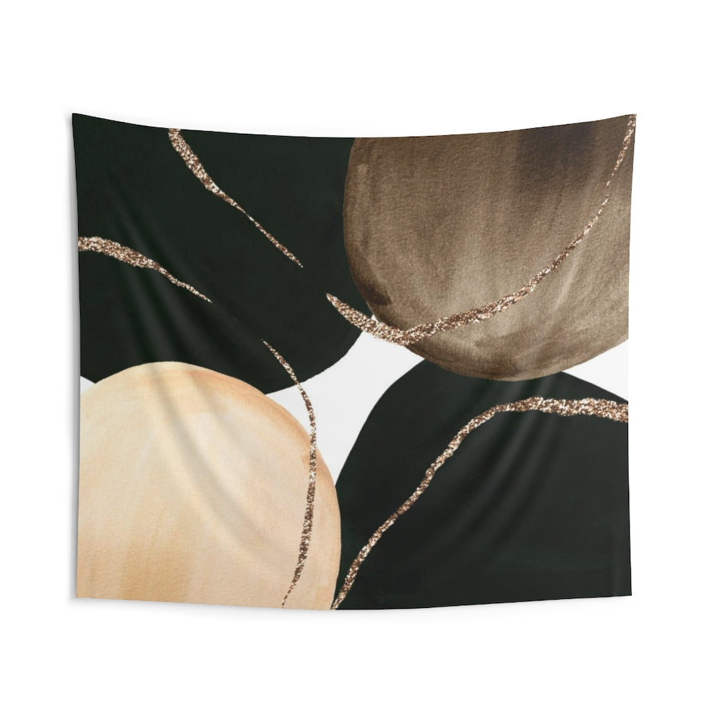 Abstract Tapestry | Beige Yellow Grey Gold