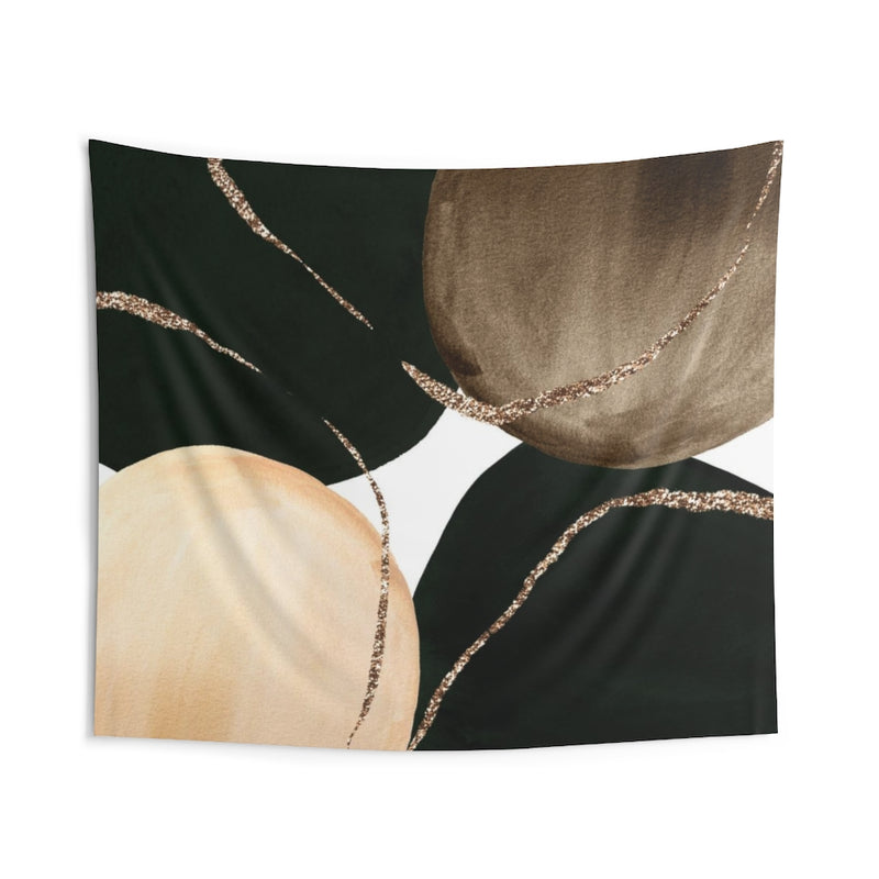 Abstract Tapestry | Beige Yellow Grey Gold