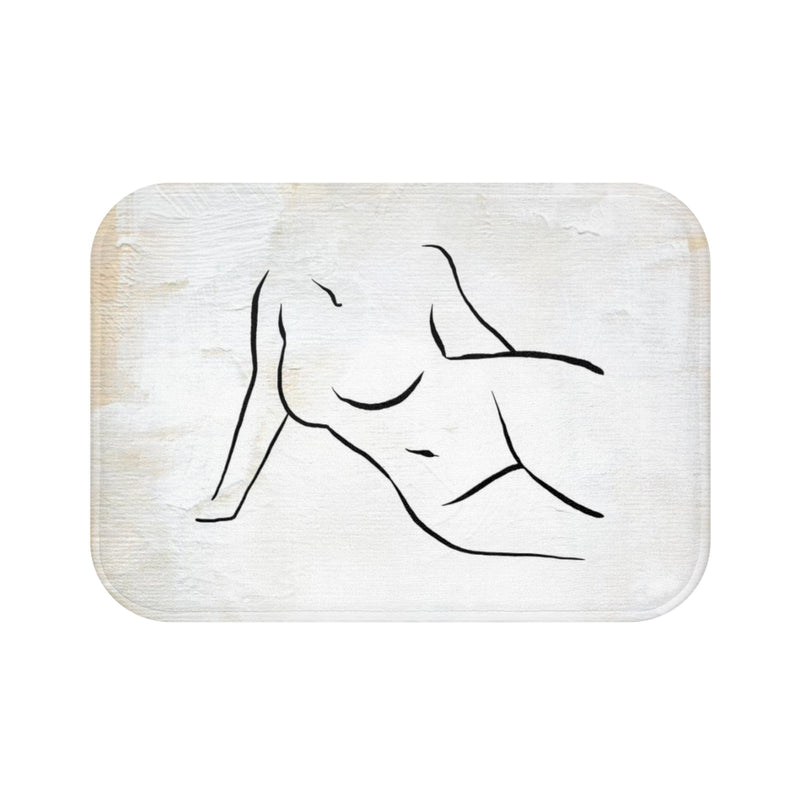 Terracotta Bath Mat | Beige Cream | One Line Art