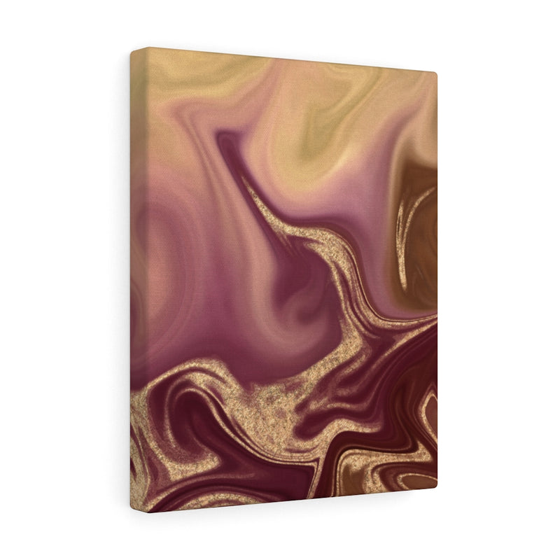 ABSTRACT WALL CANVAS ART | Burgundy Gold Marble