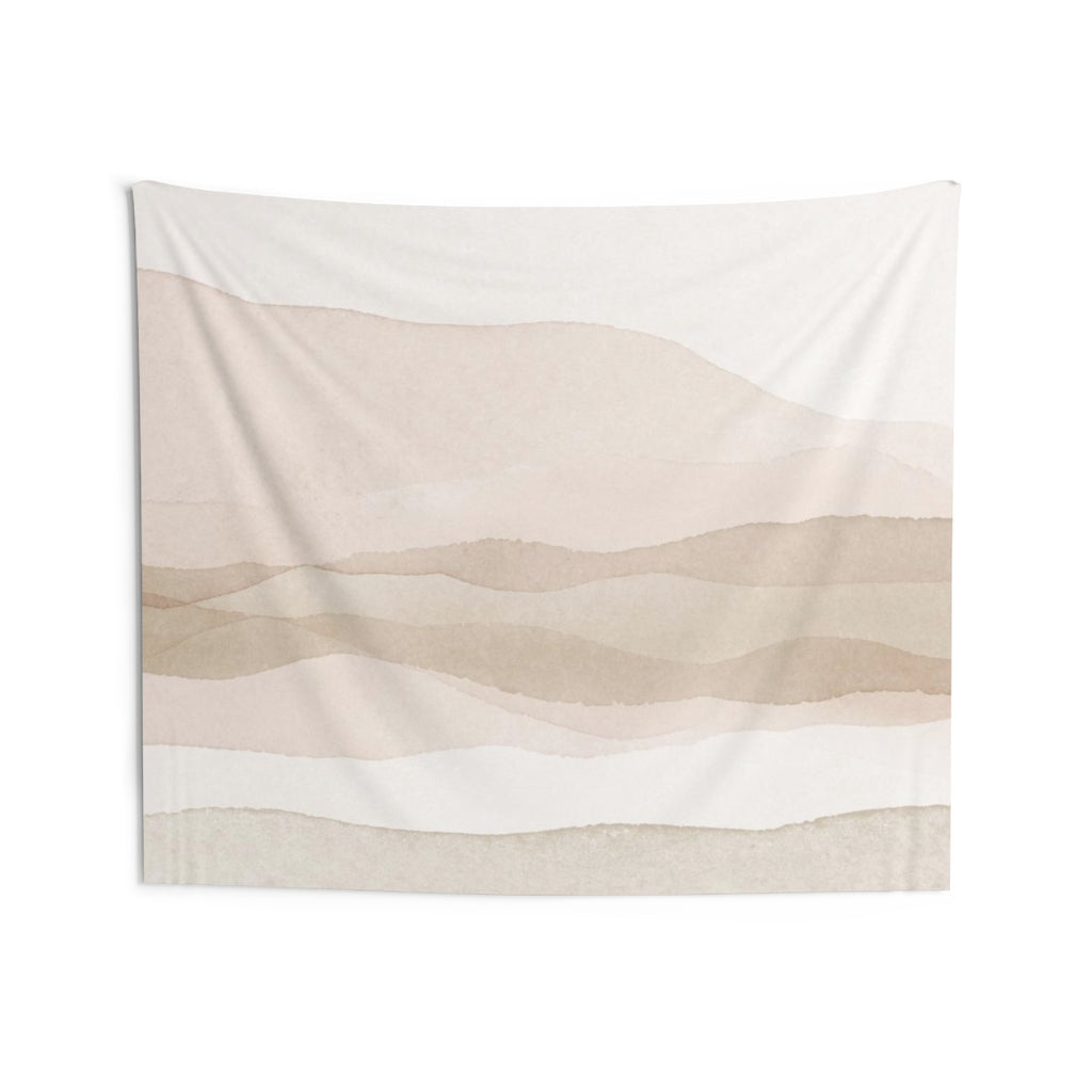 Abstract Tapestry | Beige White Hills