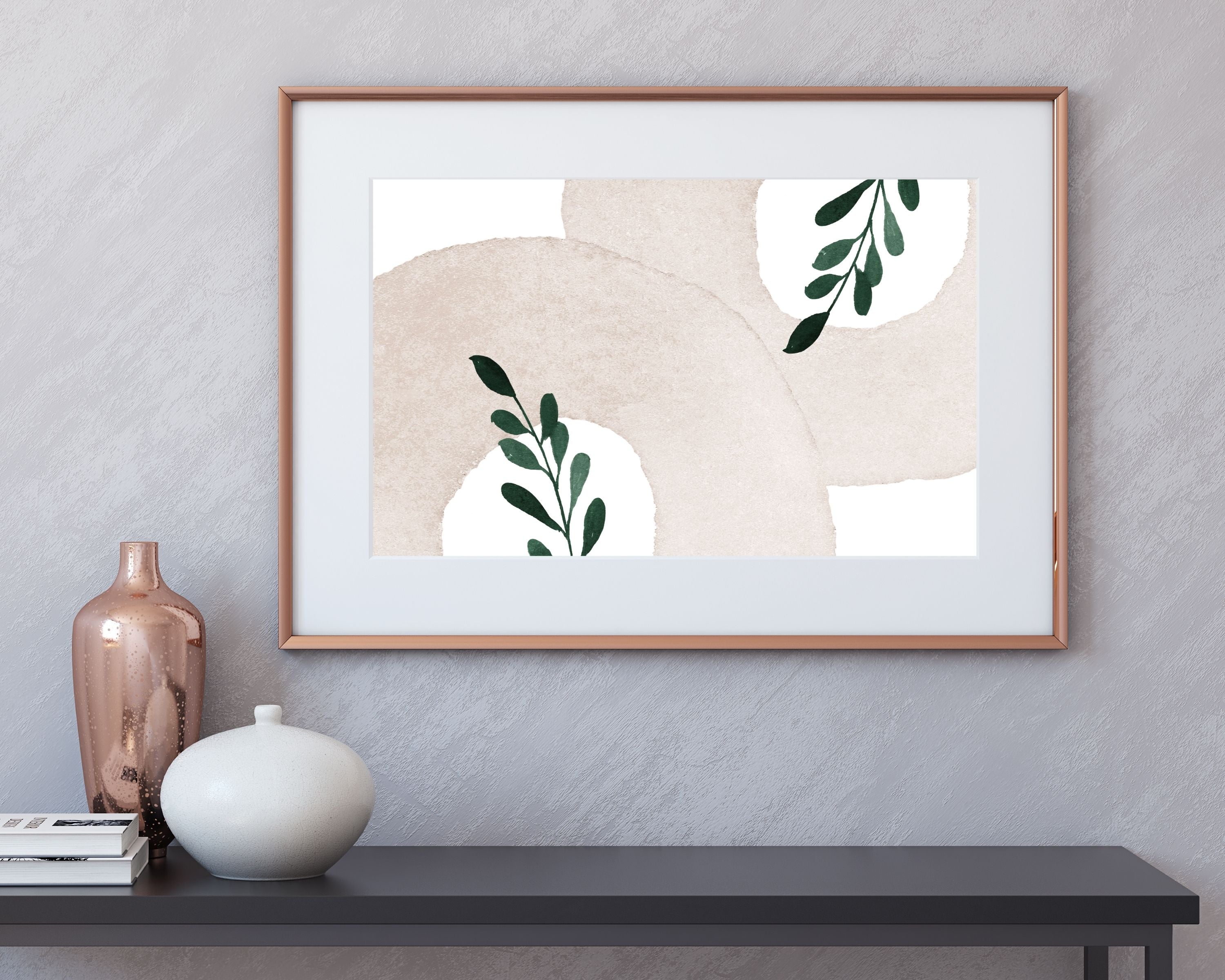 Boho Art Prints | Cream Green