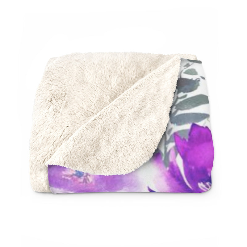 Floral Comfy Blanket | Lavander Purple Pink