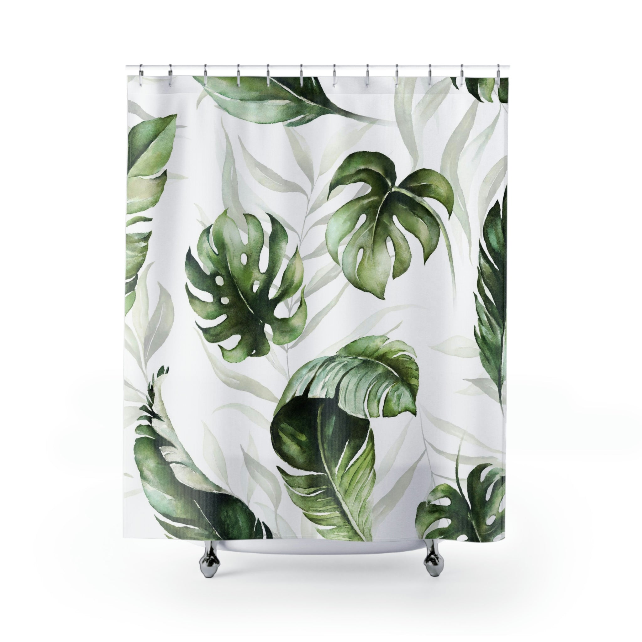 modern boho fabric shower curtain