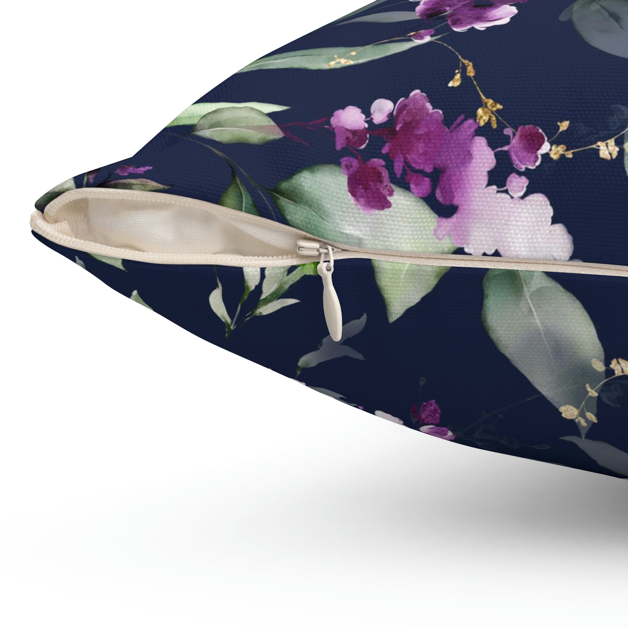 Pillow Cover | Navy Lavender Spring Garden