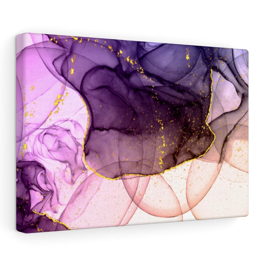 Abstract Canvas Art | Orange White Purple