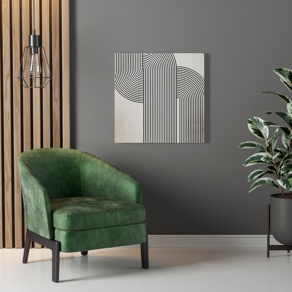 ABSTRACT WALL CANVAS ART | Beige Black