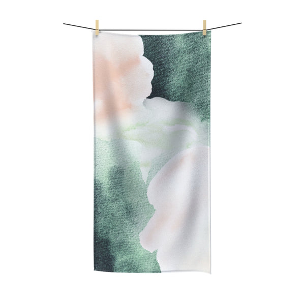 Abstract Bath Towel | Green Pink Ombre