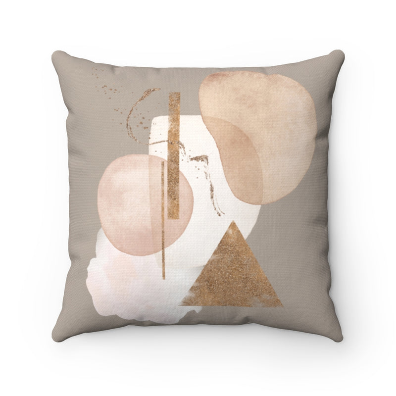 Abstract Boho Pillow Cover | Beige Cream Blush Pink Gold