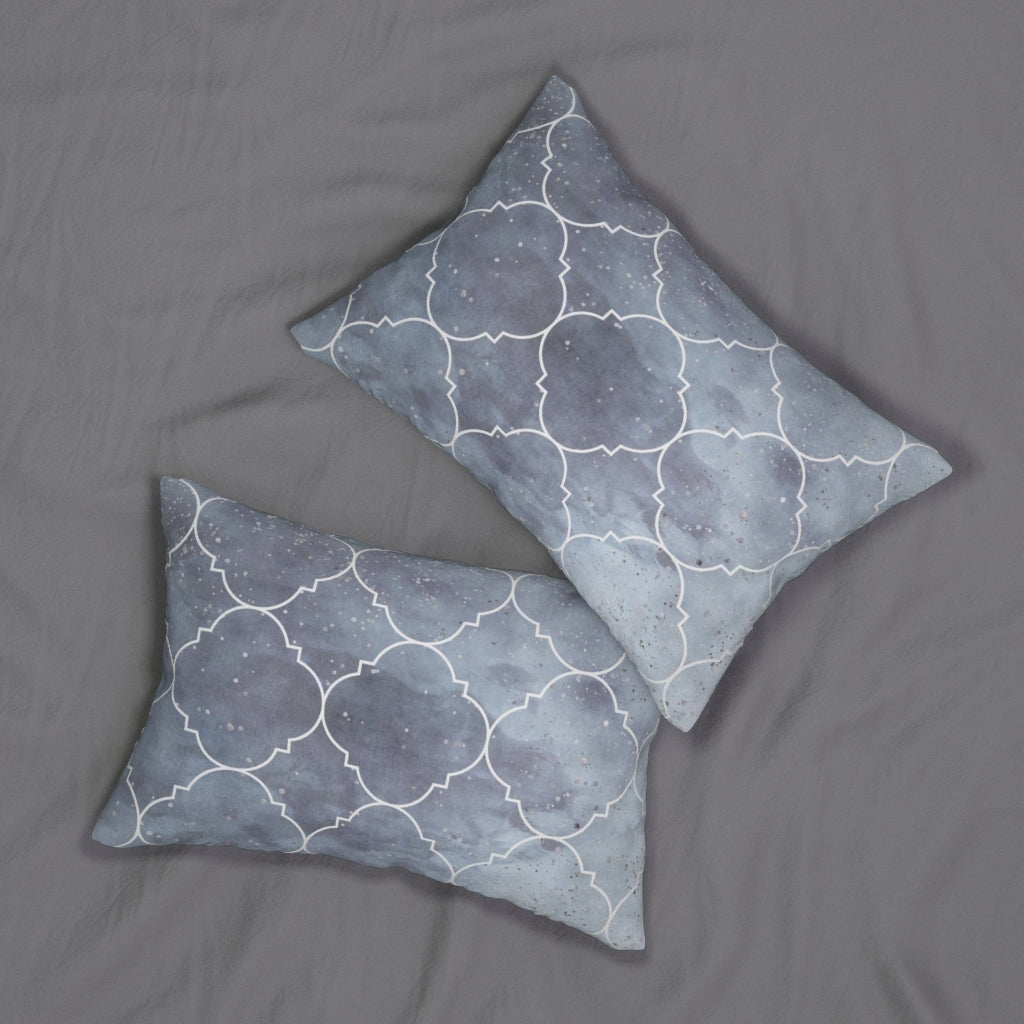 Art Deco Lumbar Pillow | Denim Blue