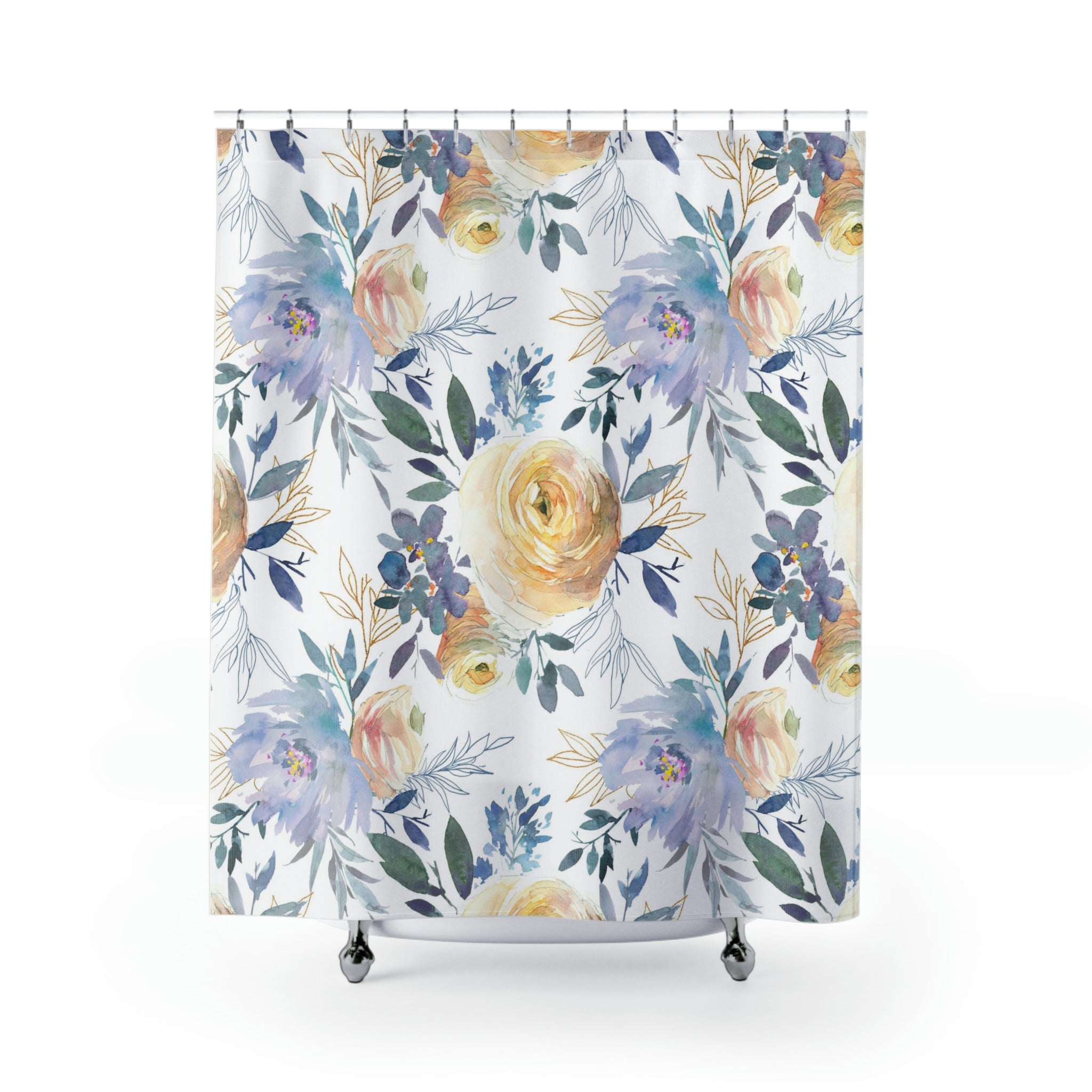 modern boho fabric shower curtain