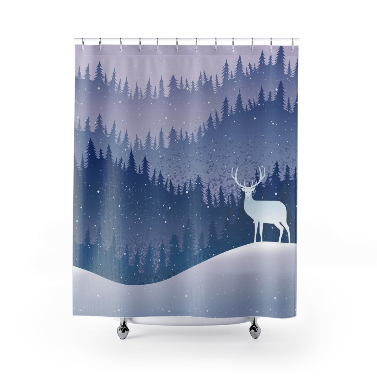 modern boho fabric shower curtain