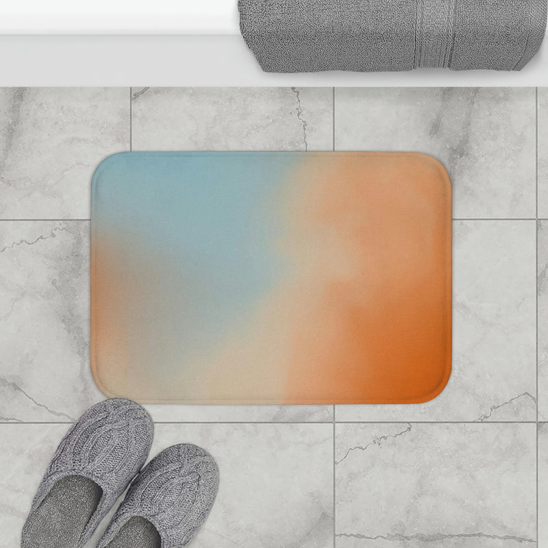 Sunset Bath, Kitchen Mat | Orange Blue Ombre