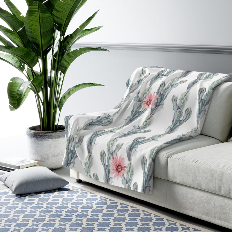 Floral Comfy Blanket | Succulent Cactus Flower