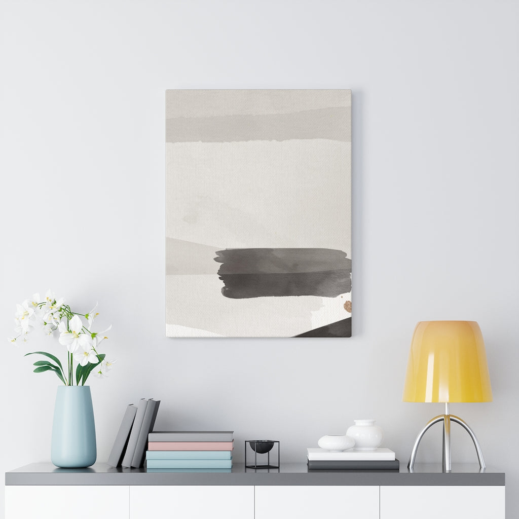 ABSTRACT WALL CANVAS ART | White Grey Black