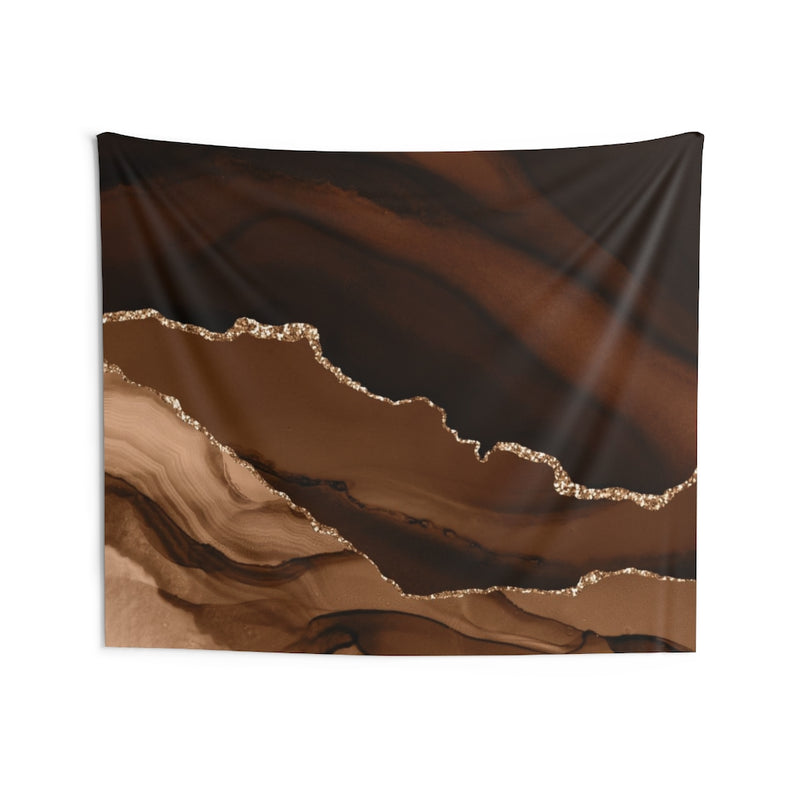 Abstract Tapestry | Desert Brown Beige Gold