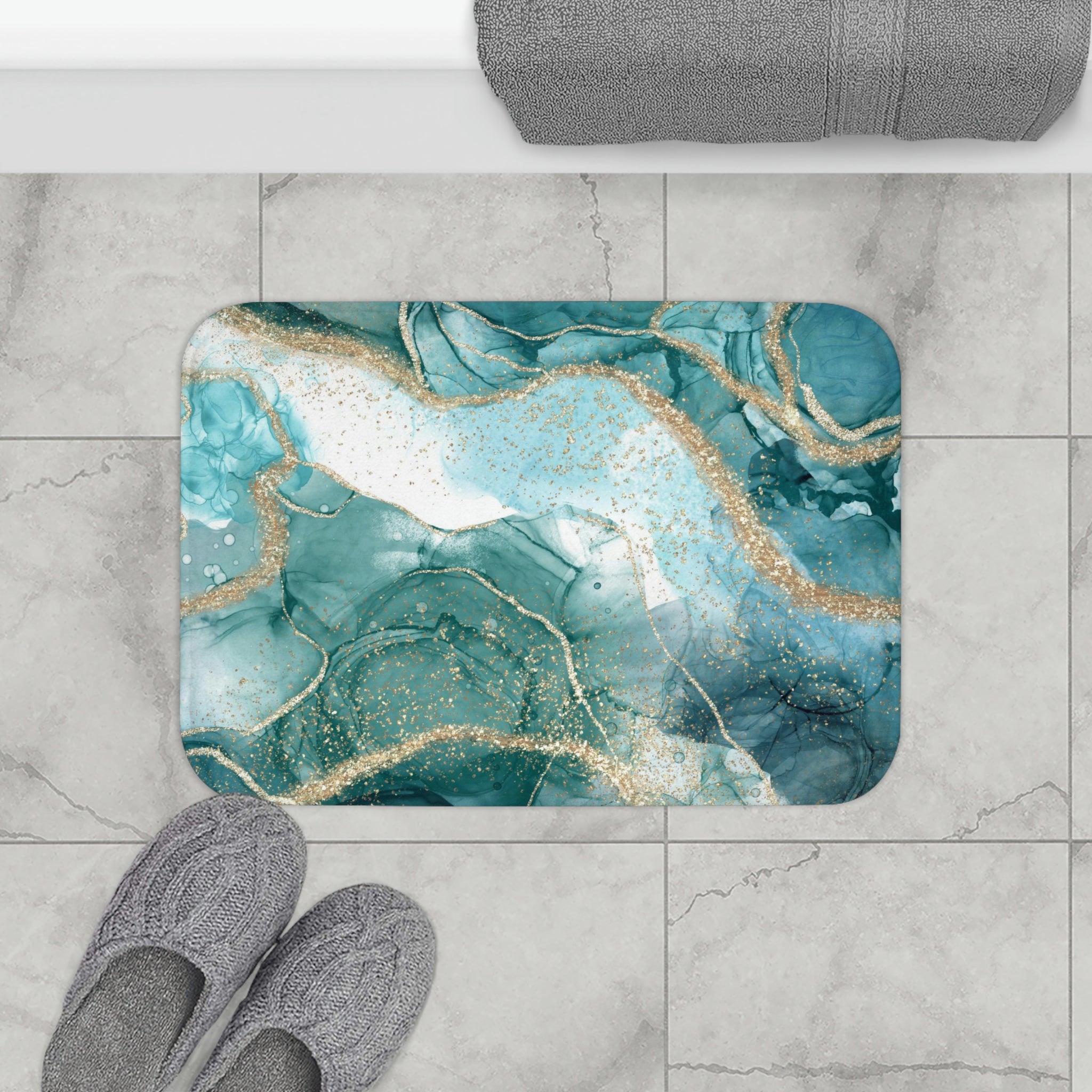 Minimalist Bath Mat | Mid Century Decor