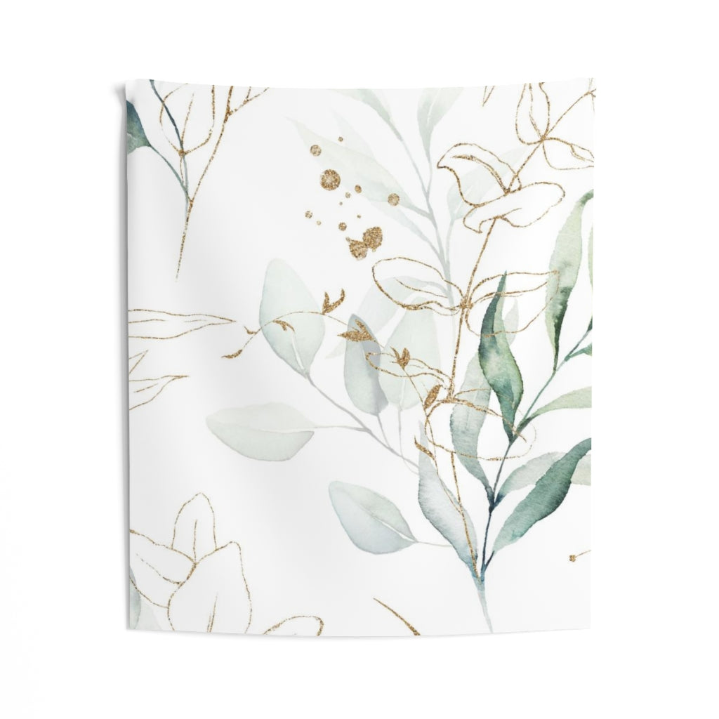 Floral Tapestry | White Green Gold