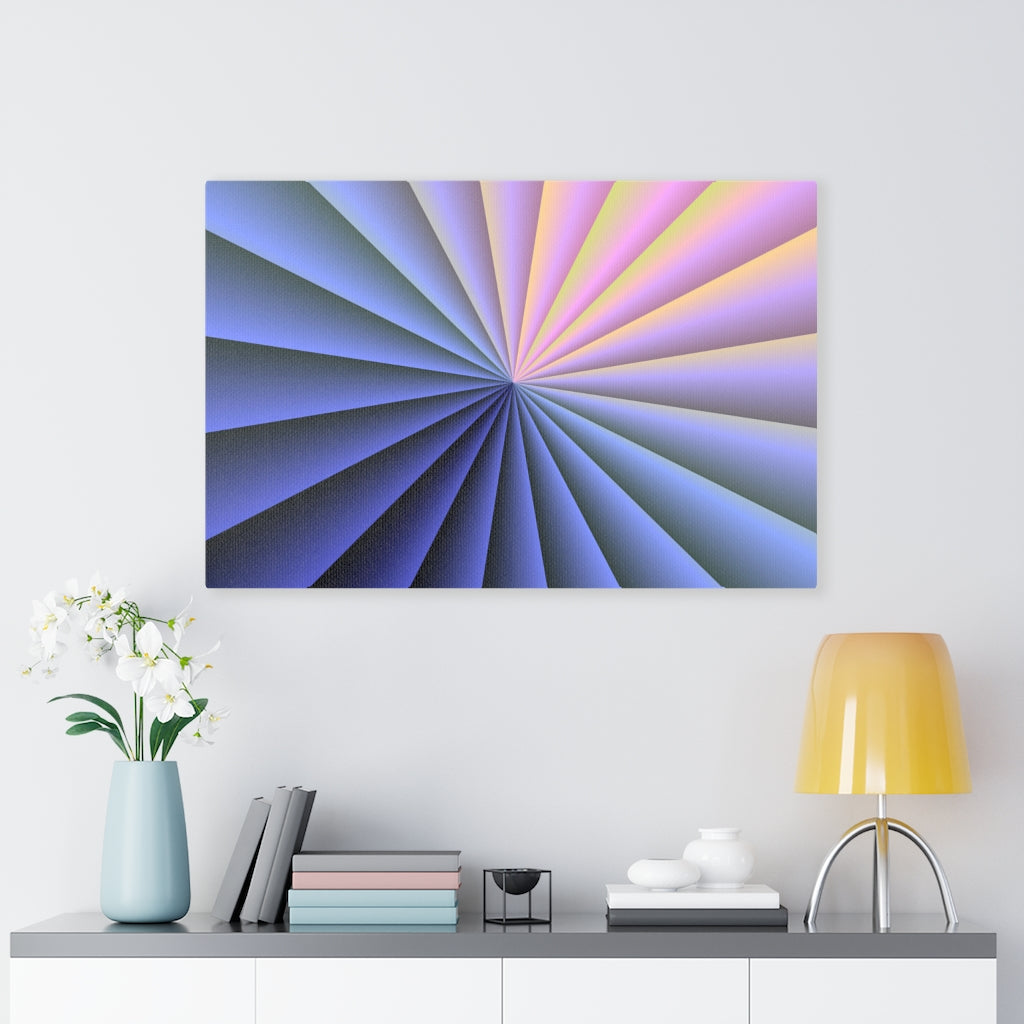 RETRO CANVAS ART | Blue Purple Pink