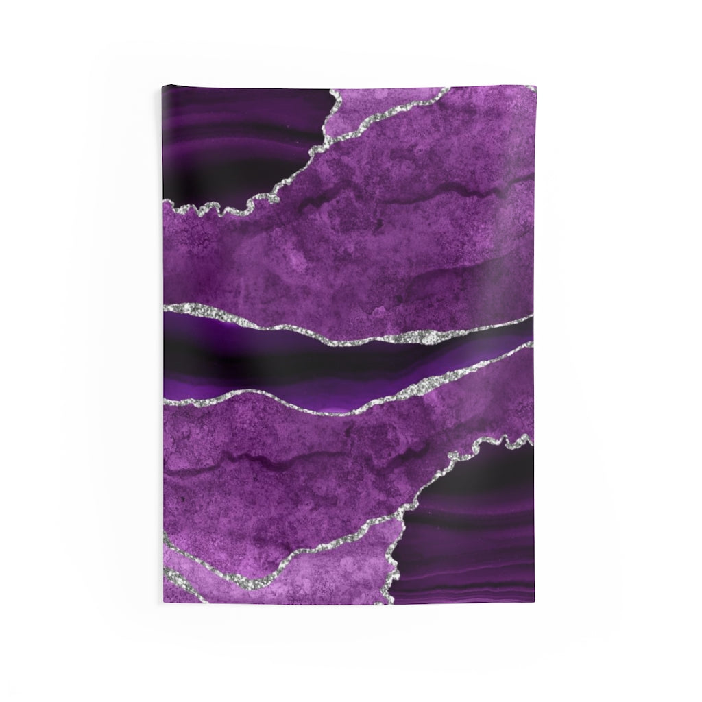 Abstract Tapestry | Purple Silver