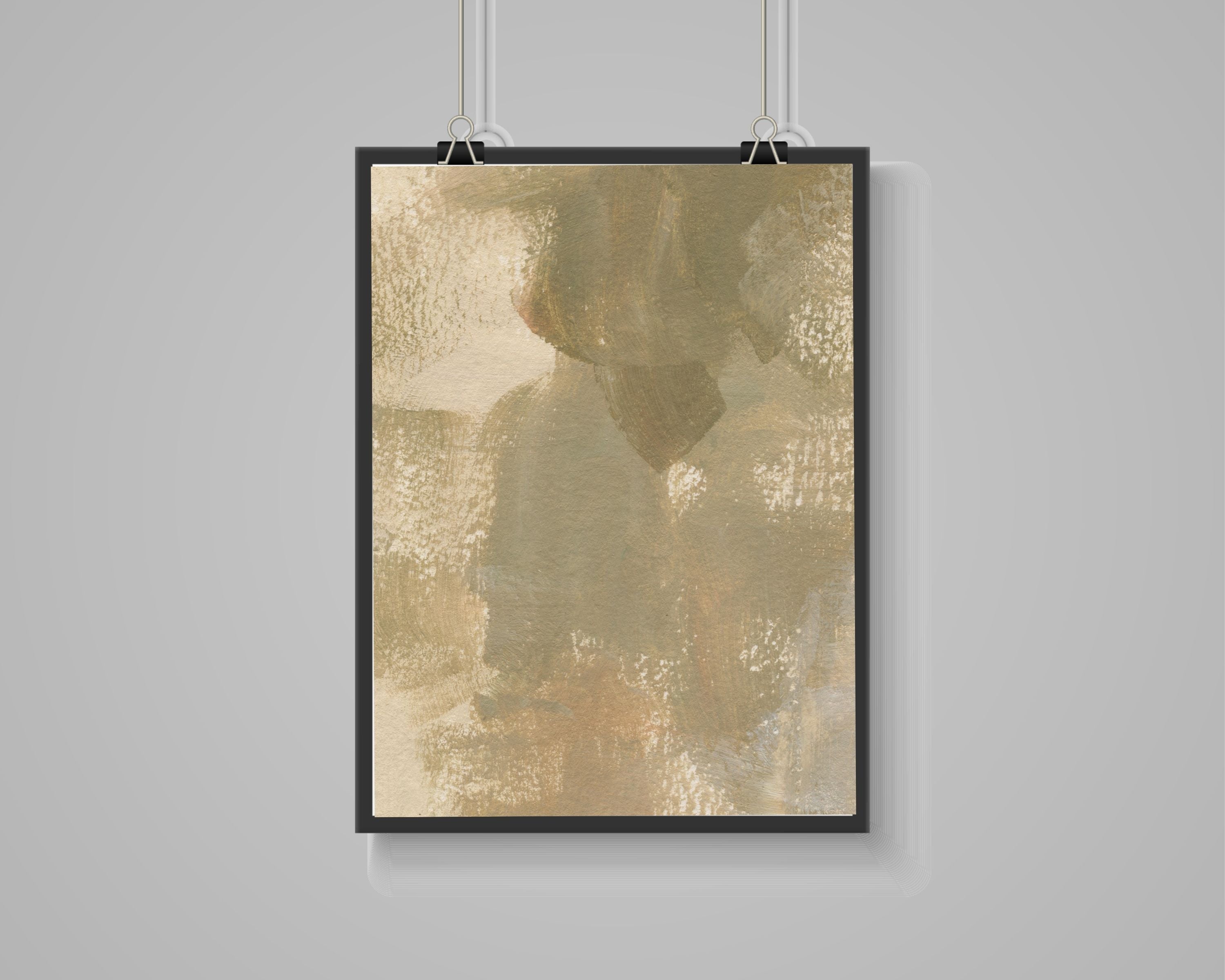 Abstract Terracotta Art Prints | Kakhi Green