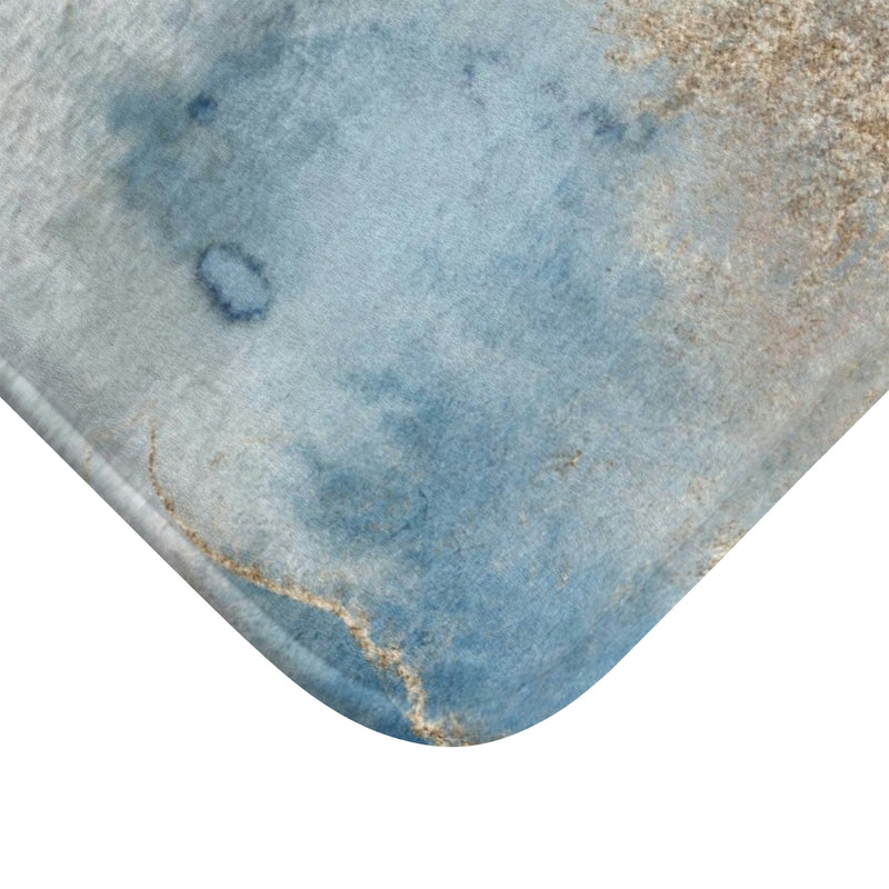 Abstract Bath, Kitchen Mat | Blue Beige Ombre