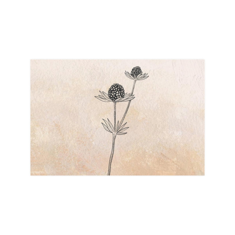 Abstract Terracotta Art Prints | Cream Beige Flower