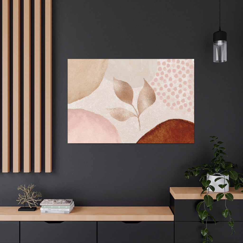 Abstract Canvas Wall Art | Blush Pink Floral