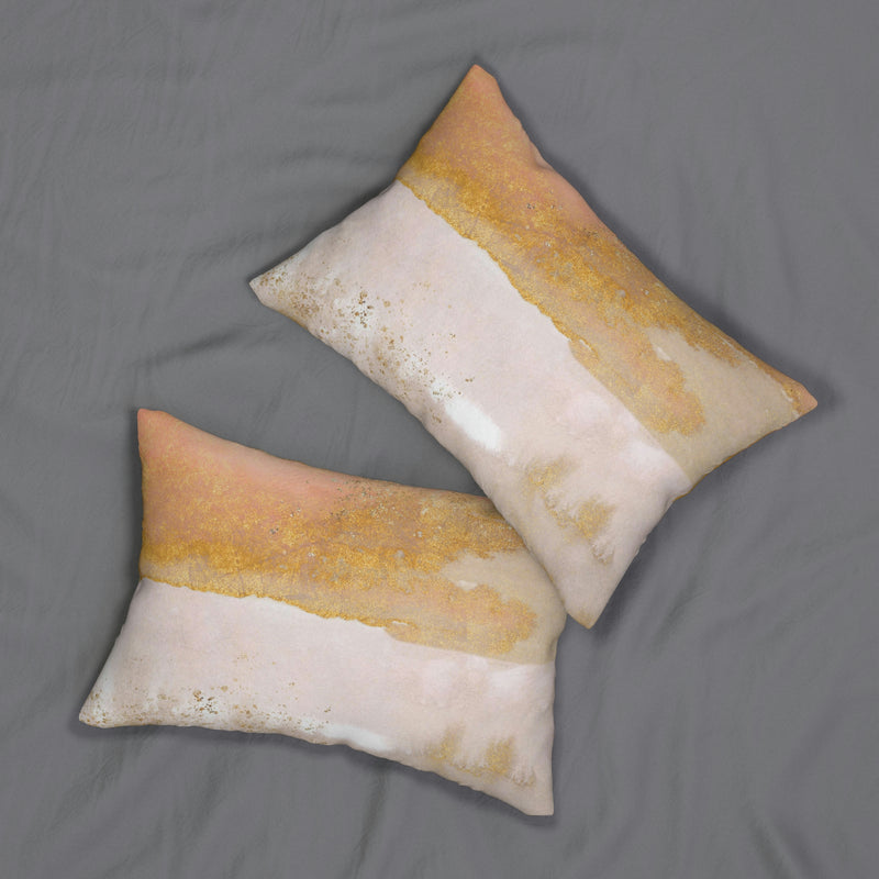 Abstract Lumbar Pillow | Blush Beige