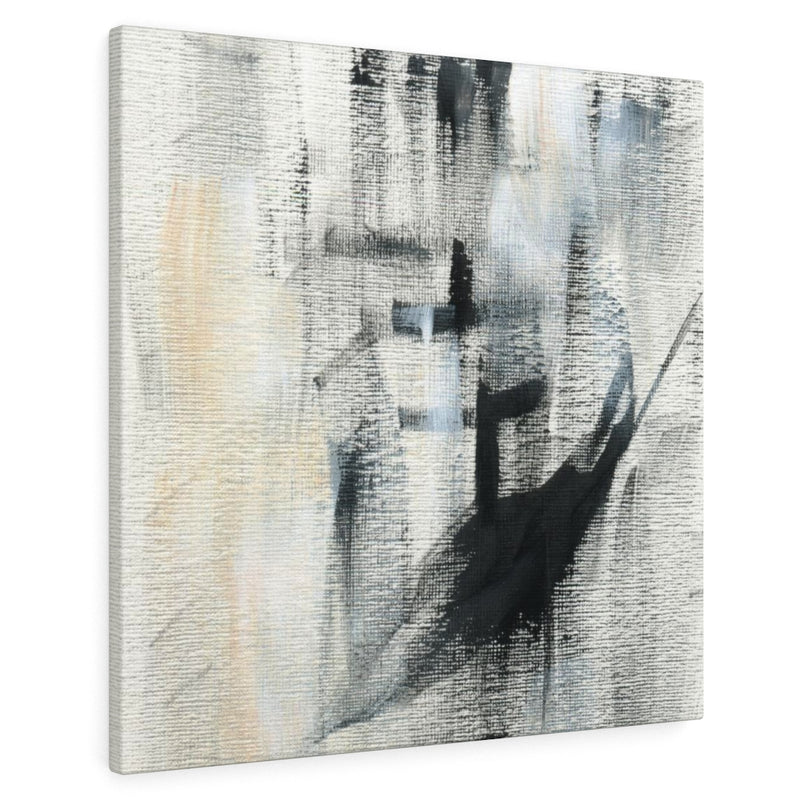Abstract Canvas Art | White Beige Black