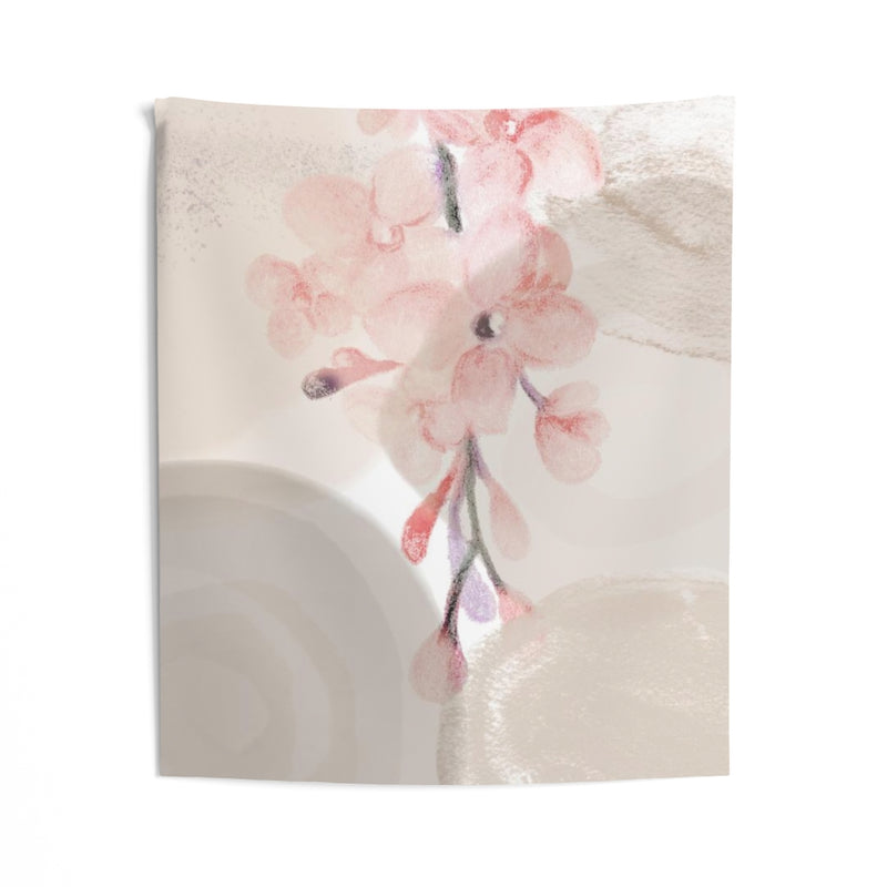 Floral Tapestry | Beige Pink Brown Blossom