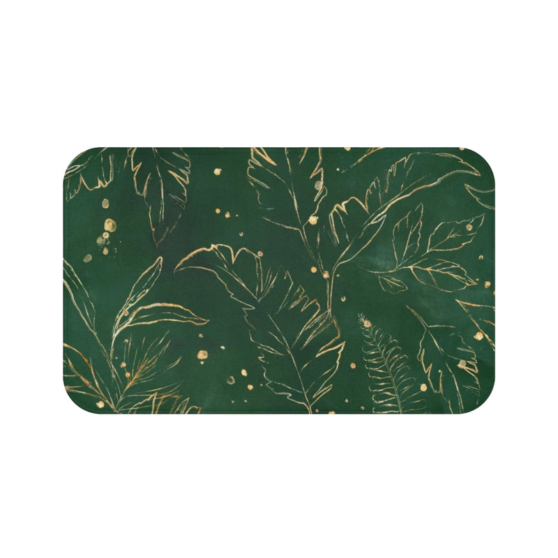botanical green kitchen mat