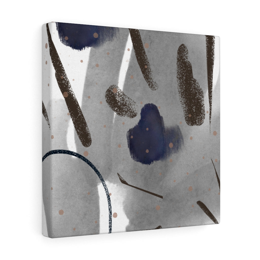 Abstract Canvas Art | White Grey