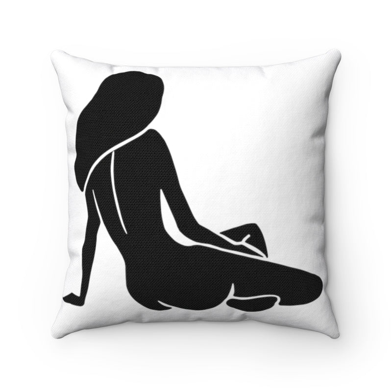 Boho Pillow Cover | Female Form | One Line Art