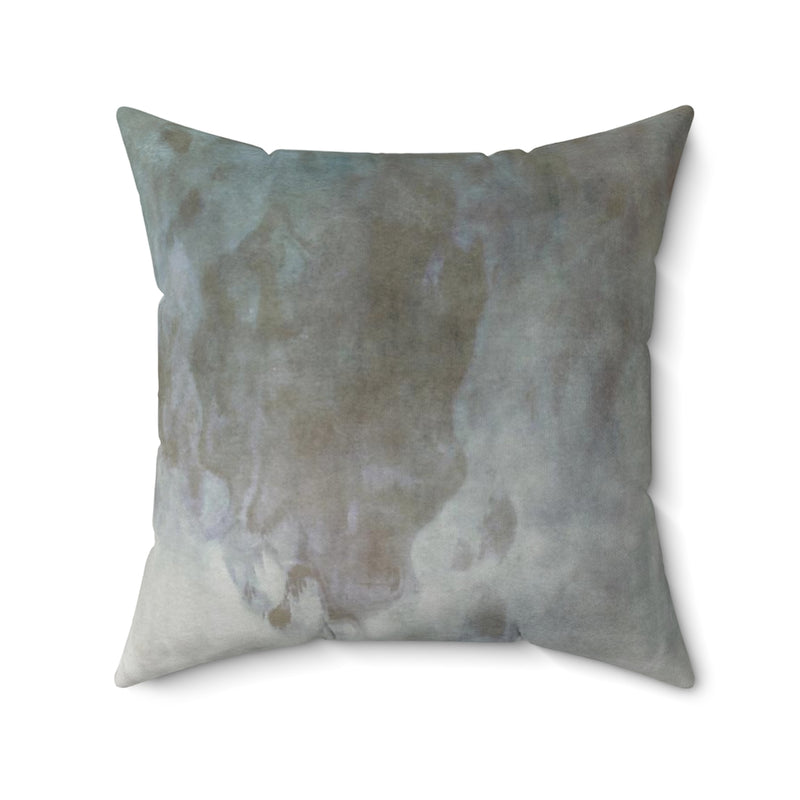Abstract Pillow Cover | Green Grey Ombre