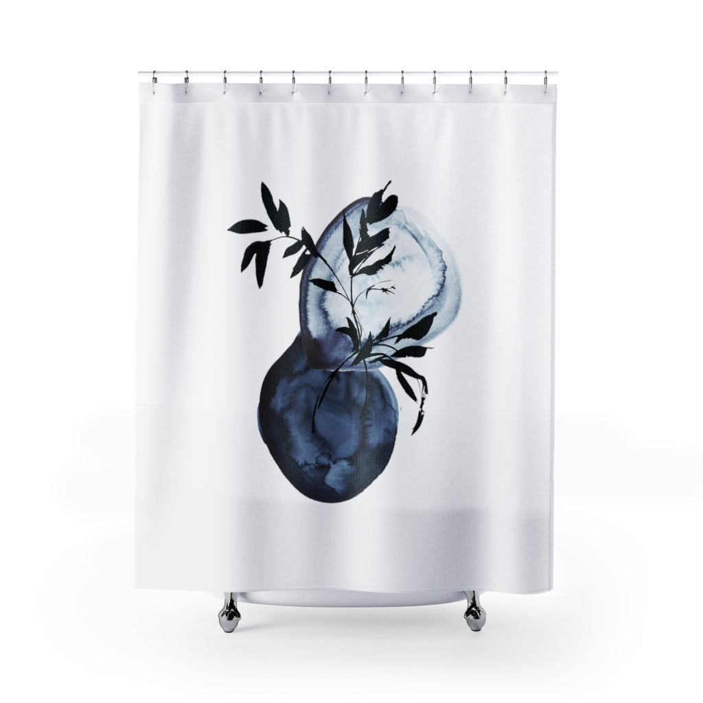 modern boho fabric shower curtain