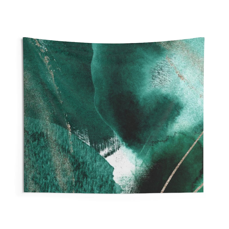 Abstract Tapestry | Emerald Green White