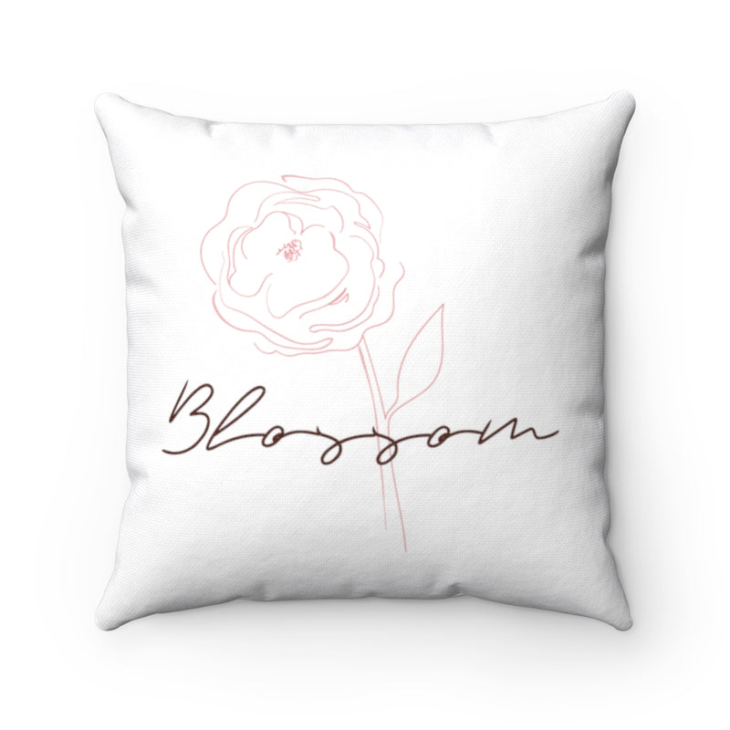 With Saying Pillow Cover | Pink | Blossom Flowers