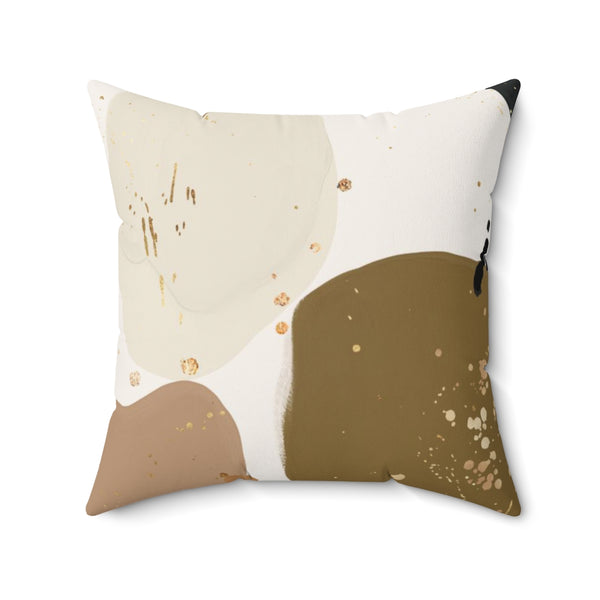 Abstract Pillow Cover | Brown Green Beige
